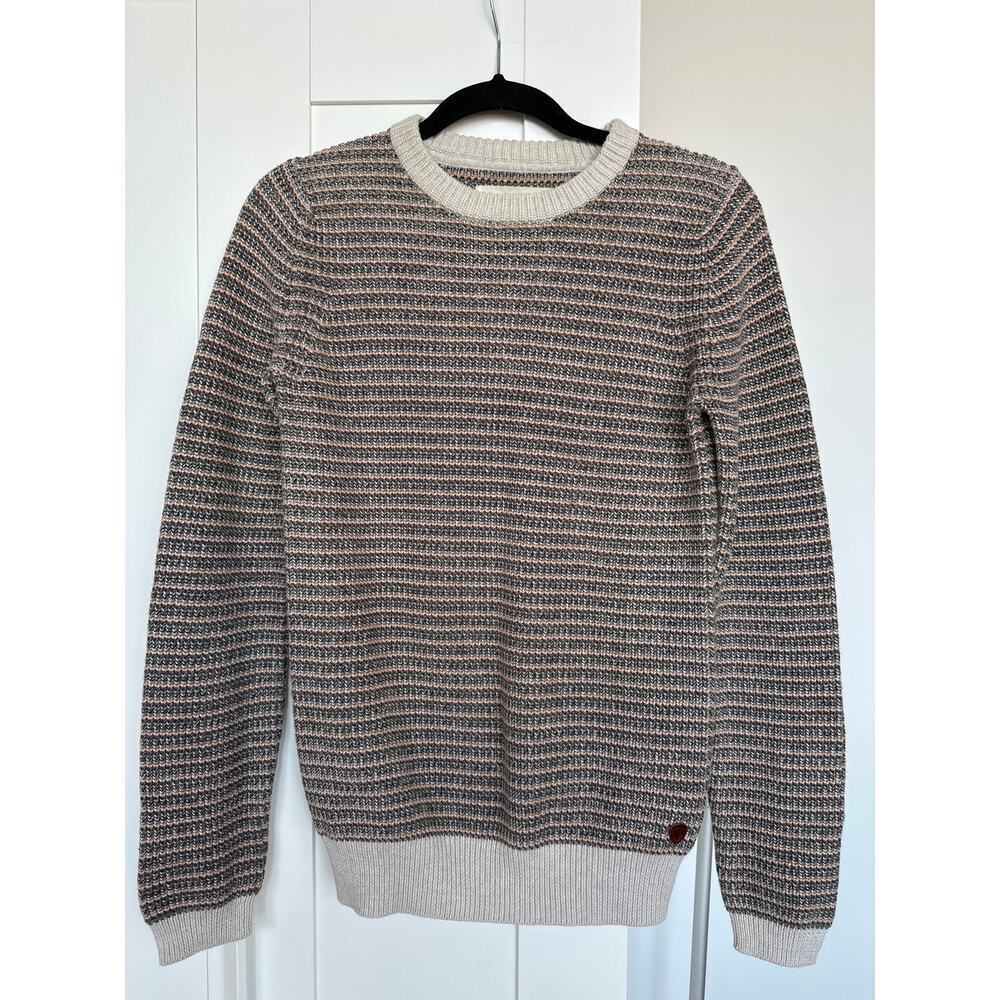 Plectrum by Ben Sherman Men's Knit Crewneck Striped Chunky Sweater, Size XS, EUC